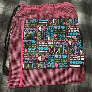 Colorful Build-a-bear Drawstring Backpack